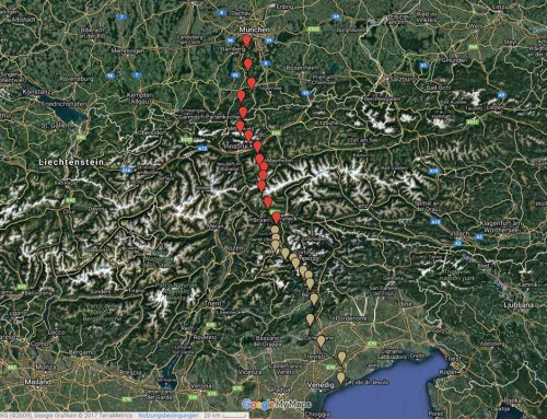 2012 Alpenüberquerung von München bis Venedig – Etappe 1